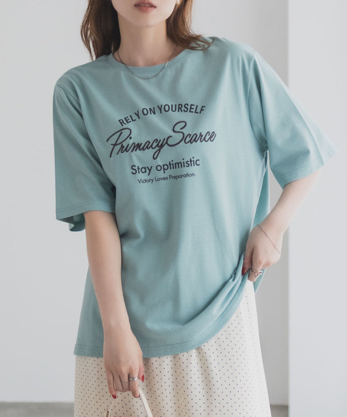 T-GRAPHICS メッセージ刺繍Tシャツ レディース ネコポス 対応商品