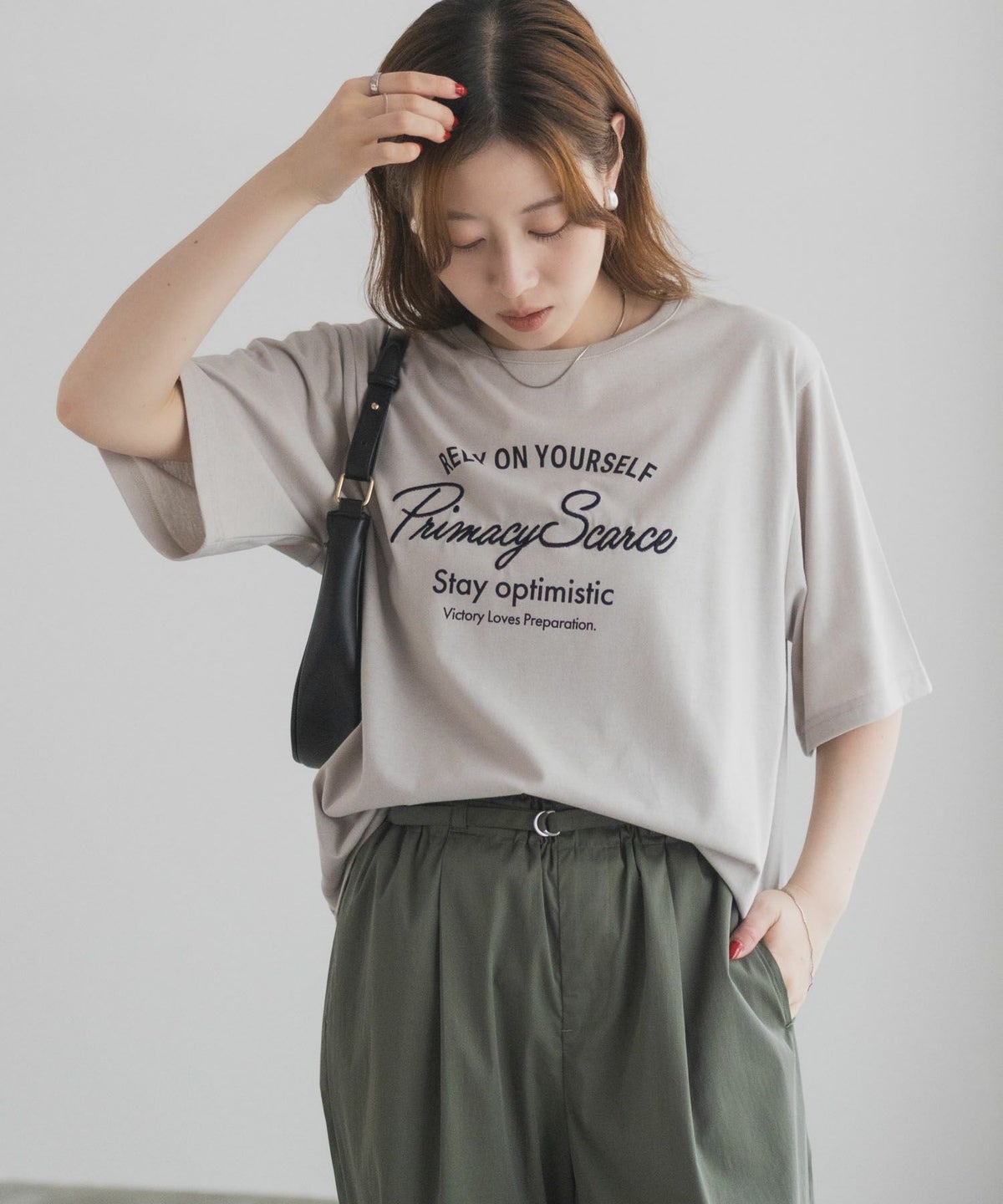 T-GRAPHICS メッセージ刺繍Tシャツ レディース ネコポス 対応商品