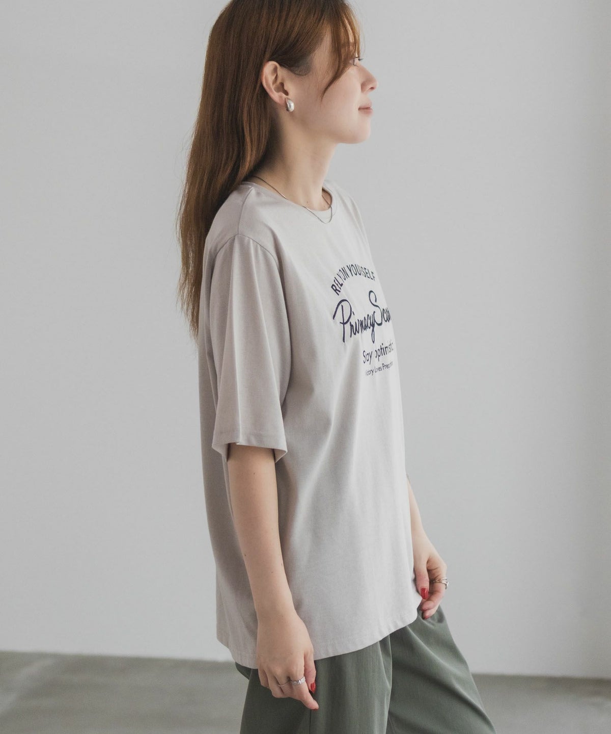 T-GRAPHICS メッセージ刺繍Tシャツ レディース ネコポス 対応商品