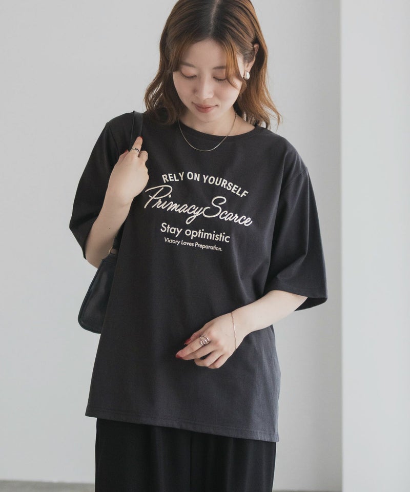 T-GRAPHICS  メッセージ刺繍Tシャツ レディース メール便 対応商品商品画像-14