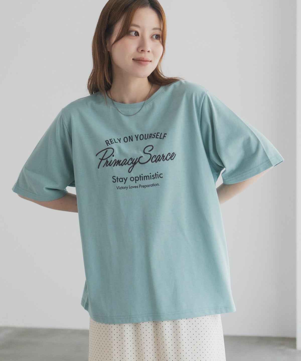 T-GRAPHICS メッセージ刺繍Tシャツ レディース ネコポス 対応商品