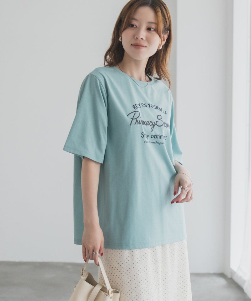 T-GRAPHICS  メッセージ刺繍Tシャツ レディース メール便 対応商品商品画像-19