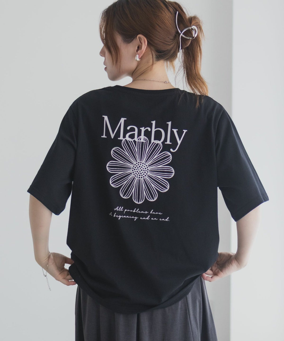 T-GRAPHICS フラワープリントTシャツ レディース ネコポス 対応商品