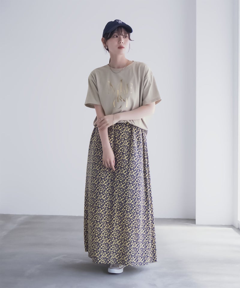 Idnes MERCI箔プリントTシャツ レディース メール便 対応商品商品画像-12