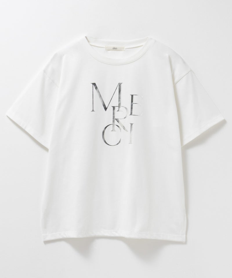 Idnes MERCI箔プリントTシャツ レディース メール便 対応商品商品画像-20