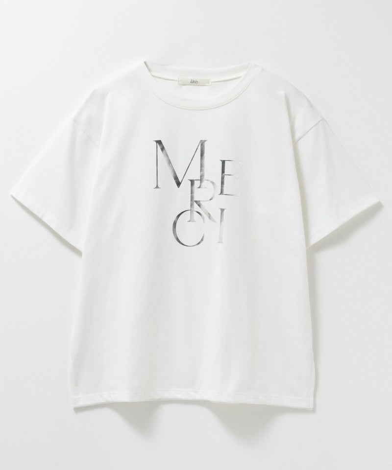 Idnes MERCI箔プリントTシャツ レディース メール便 対応商品商品画像-21
