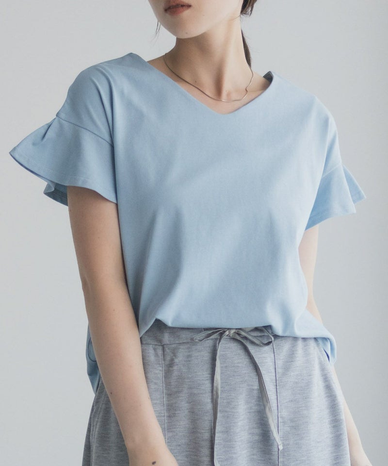 Idnes スリーブデザインTシャツ レディース メール便 対応商品商品画像-1