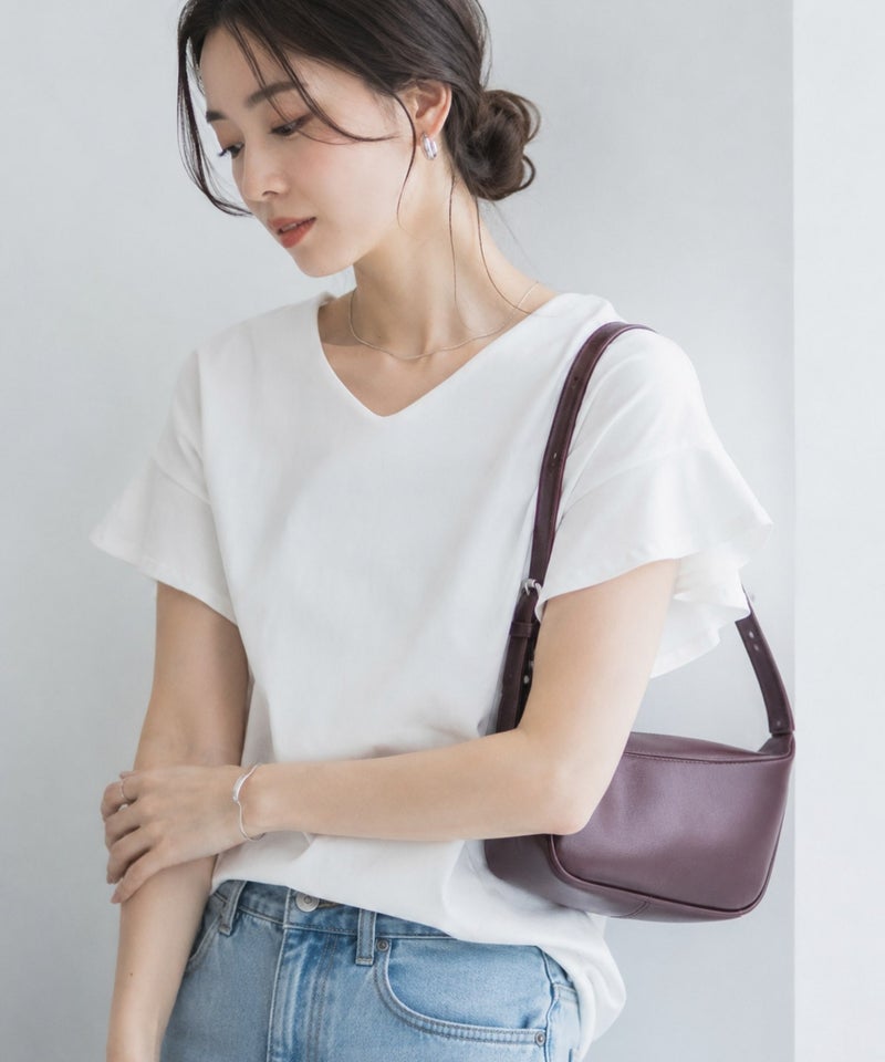 Idnes スリーブデザインTシャツ レディース メール便 対応商品商品画像-2