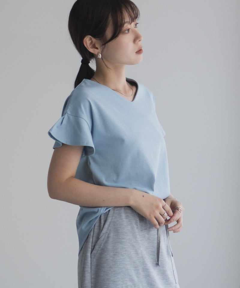 Idnes スリーブデザインTシャツ レディース メール便 対応商品商品画像-10