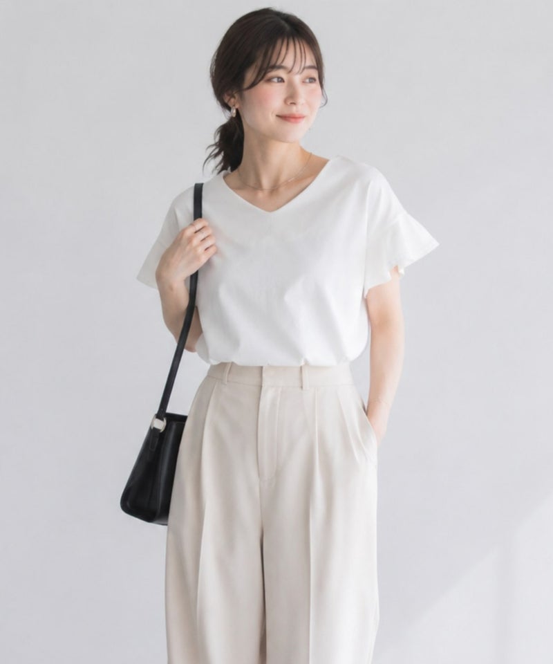Idnes スリーブデザインTシャツ レディース メール便 対応商品商品画像-13
