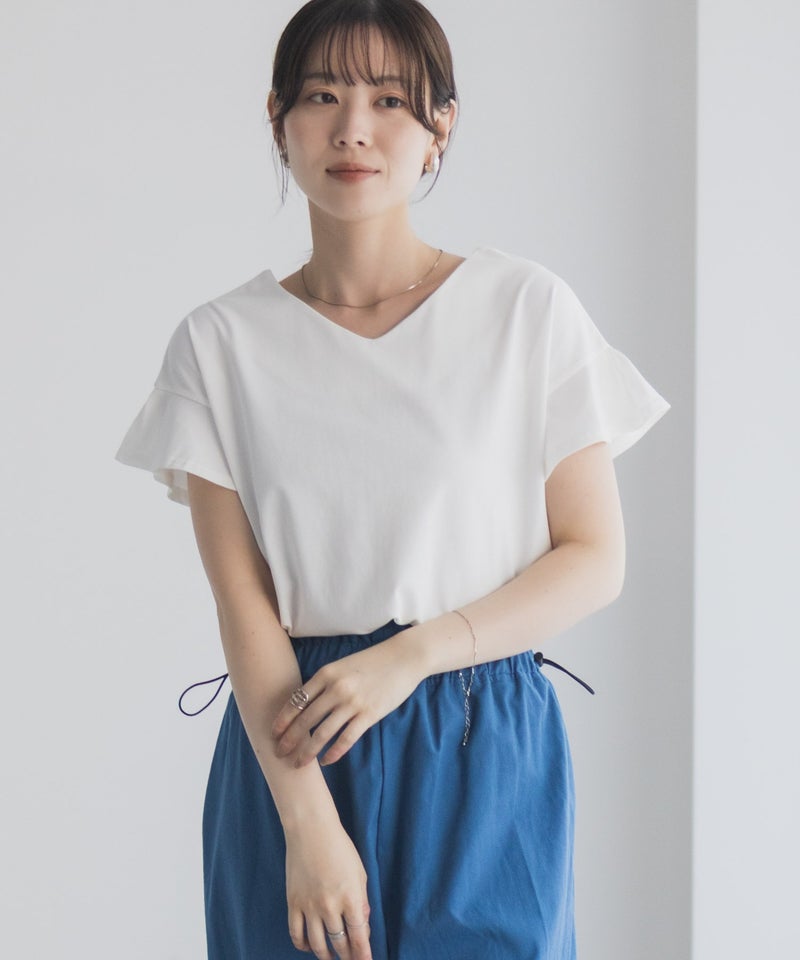 Idnes スリーブデザインTシャツ レディース メール便 対応商品商品画像-16