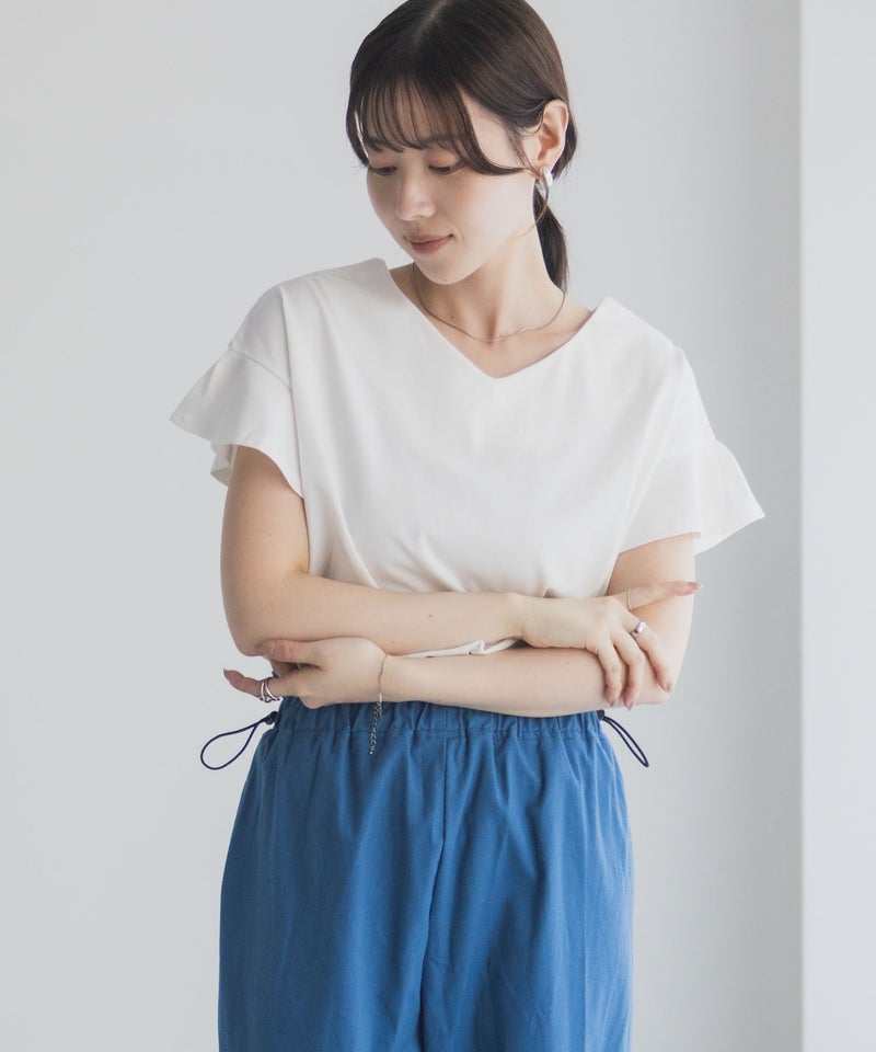 Idnes スリーブデザインTシャツ レディース メール便 対応商品商品画像-17