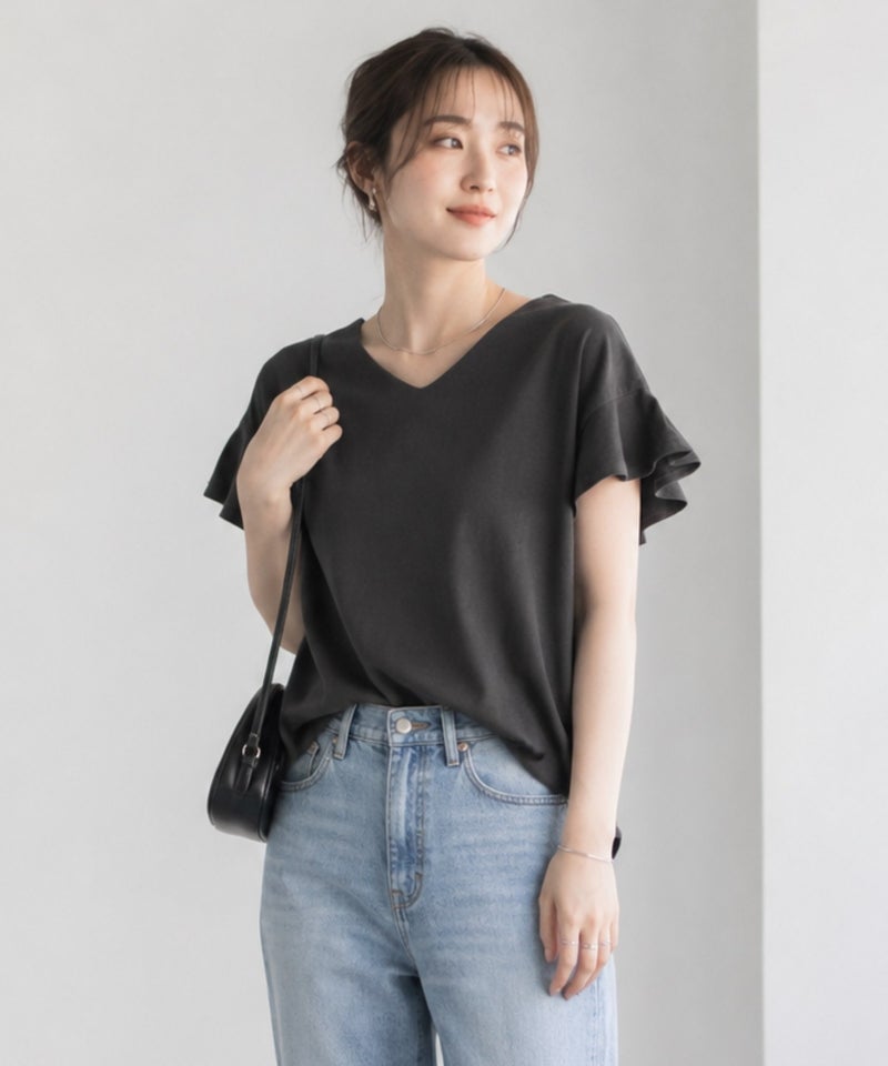 Idnes スリーブデザインTシャツ レディース メール便 対応商品商品画像-19