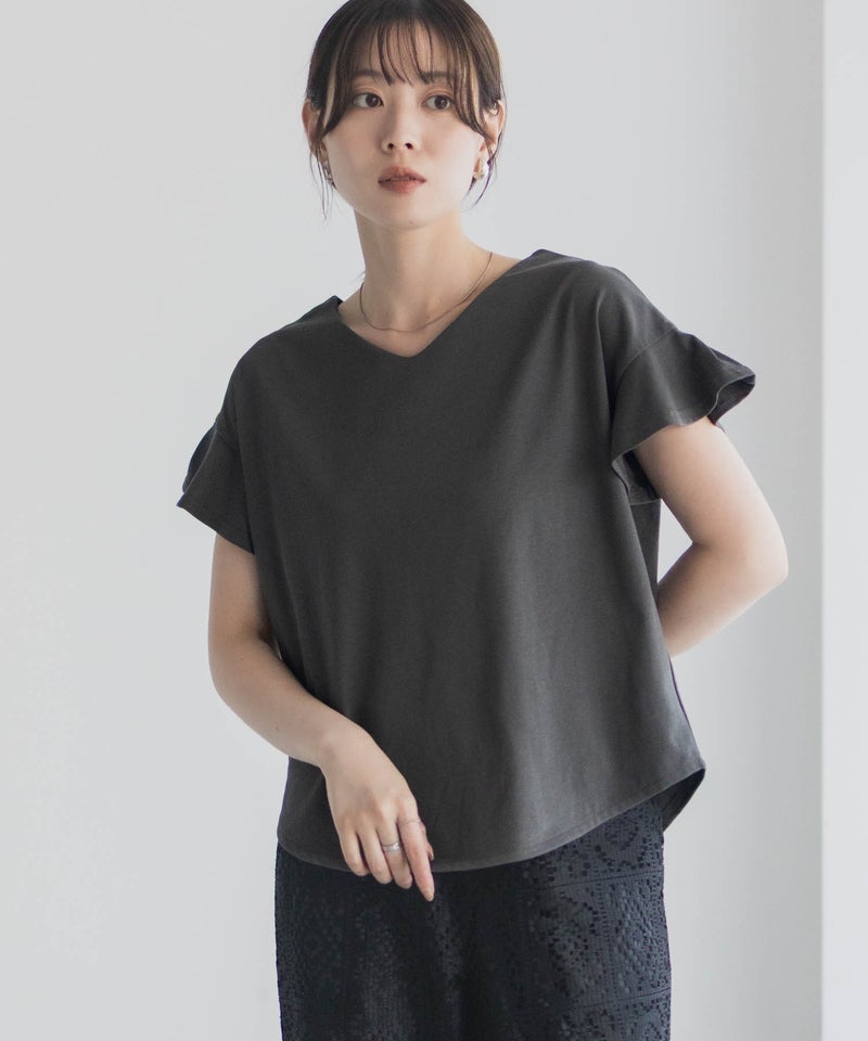 Idnes スリーブデザインTシャツ レディース メール便 対応商品商品画像-22