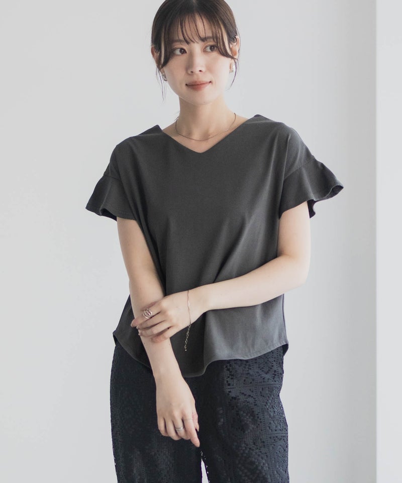 Idnes スリーブデザインTシャツ レディース メール便 対応商品商品画像-23