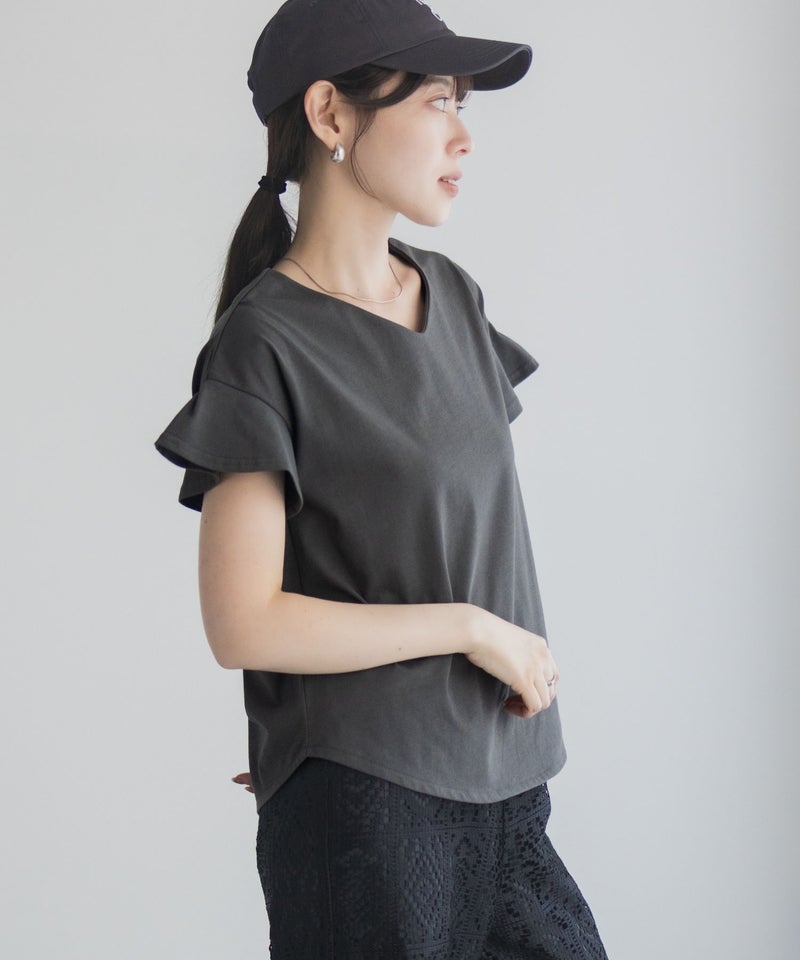 Idnes スリーブデザインTシャツ レディース メール便 対応商品商品画像-25