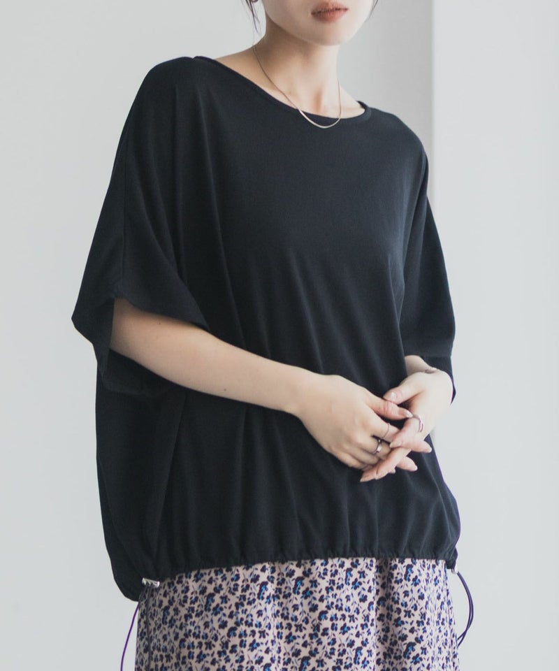 Idnes 裾ドロストカットソー レディース メール便 対応商品商品画像-3