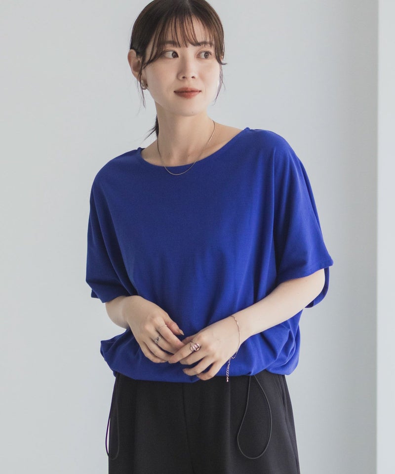 Idnes 裾ドロストカットソー レディース メール便 対応商品商品画像-4