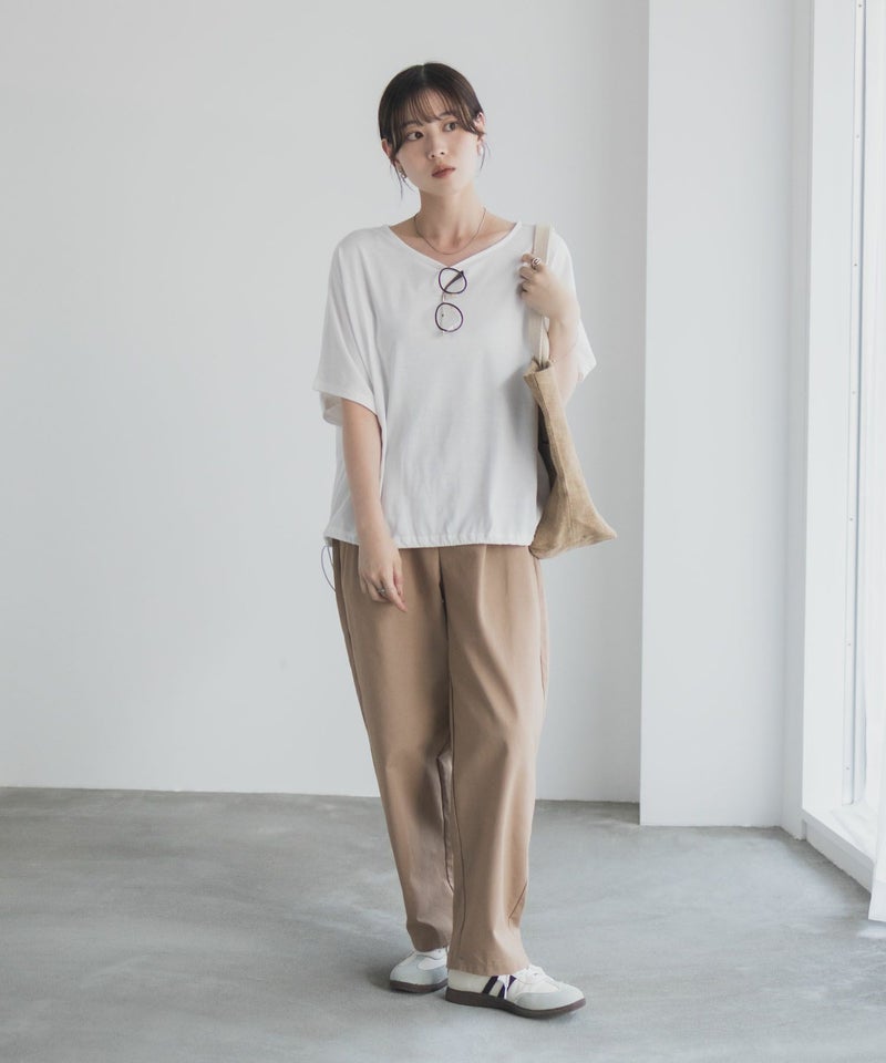 Idnes 裾ドロストカットソー レディース メール便 対応商品商品画像-15