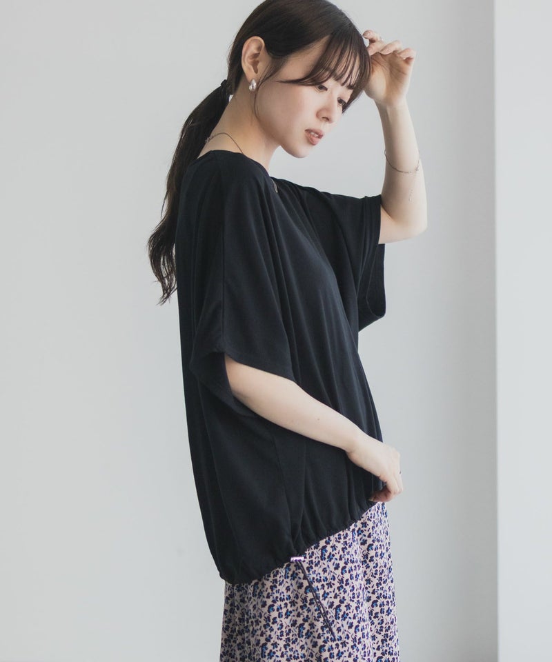 Idnes 裾ドロストカットソー レディース メール便 対応商品商品画像-18