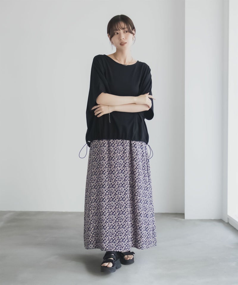 Idnes 裾ドロストカットソー レディース メール便 対応商品商品画像-20