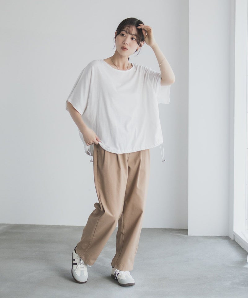 Idnes 裾ドロストカットソー レディース メール便 対応商品商品画像-32