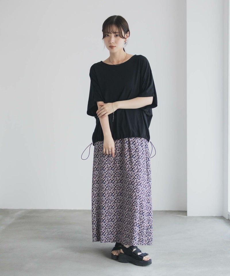 Idnes 裾ドロストカットソー レディース メール便 対応商品商品画像-33