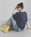Idnes 裾ドロストボーダーカットソー レディース ネコポス 対応商品