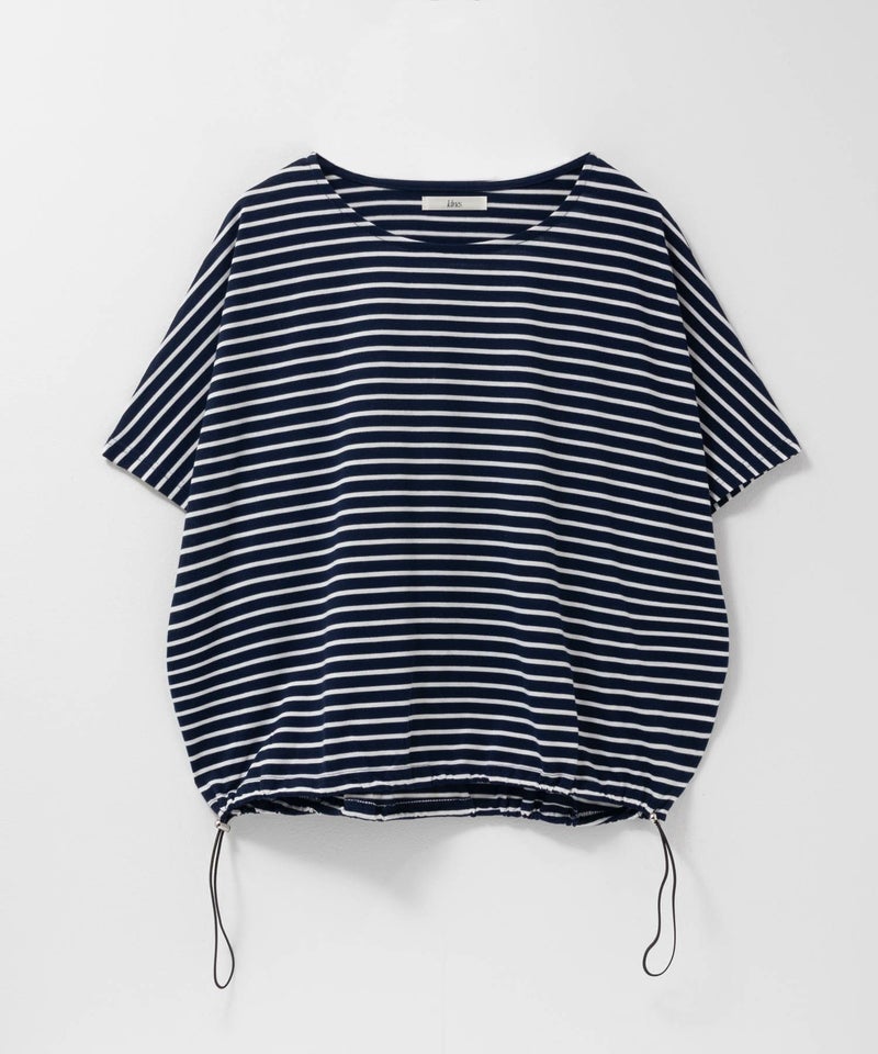 Idnes 裾ドロストボーダーカットソー レディース メール便 対応商品商品画像-25