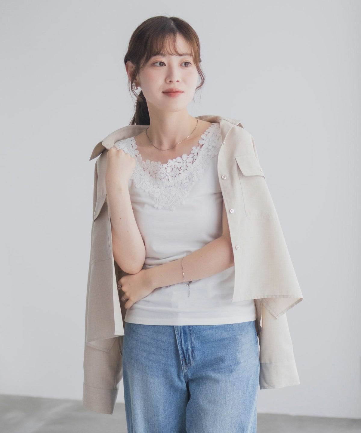 Idnes モチーフレースタンクトップA柄 レディース ネコポス 対応商品