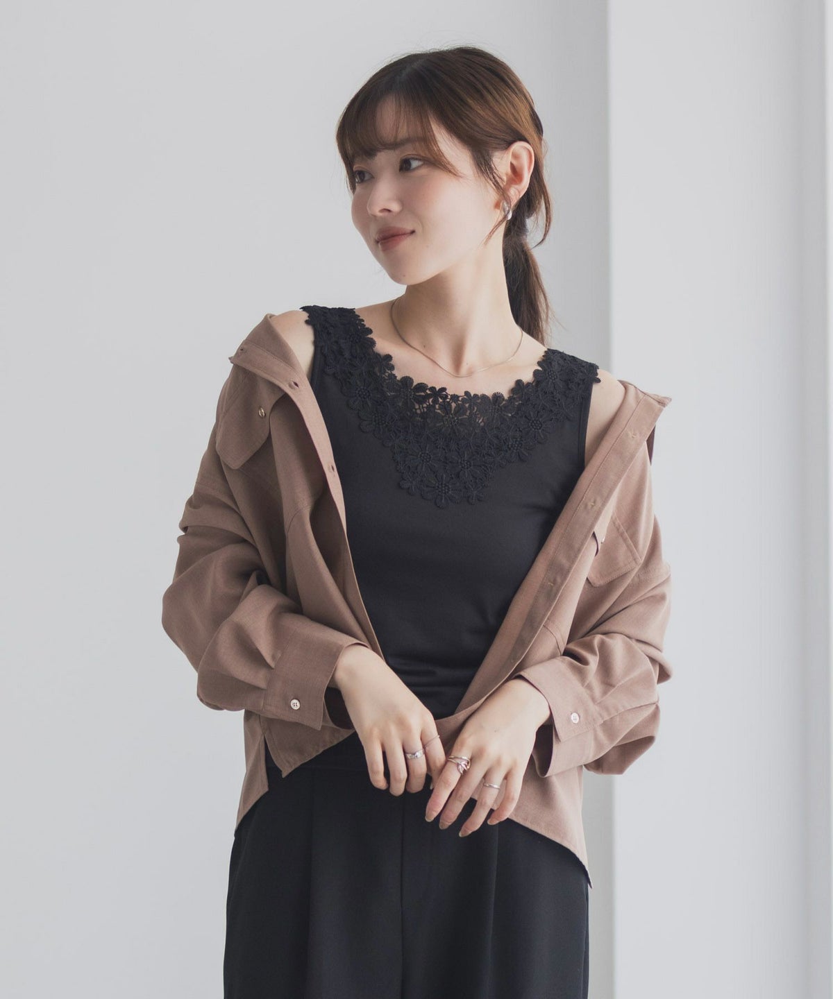 Idnes モチーフレースタンクトップA柄 レディース ネコポス 対応商品