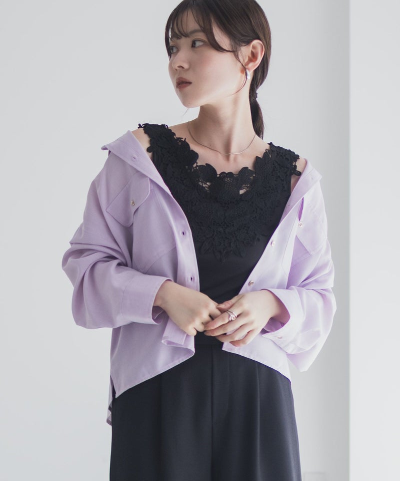 Idnes モチーフレースタンクトップB柄 レディース メール便 対応商品商品画像-7