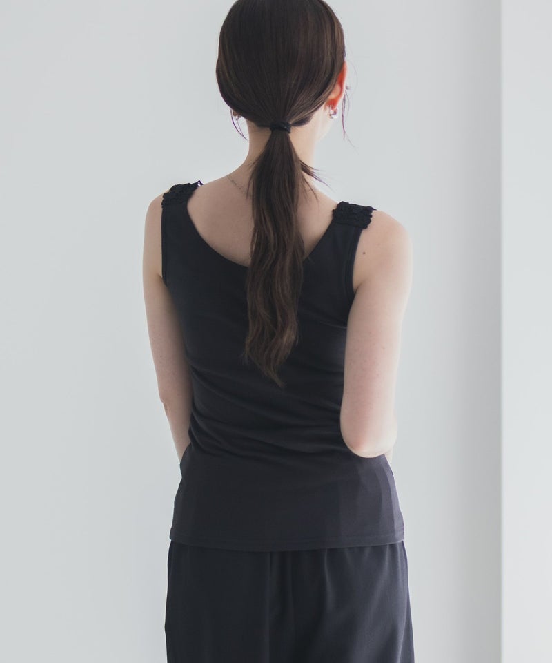 Idnes モチーフレースタンクトップB柄 レディース メール便 対応商品商品画像-10