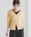 [期間限定knit]Idnes ラメVネックカーディガン レディース商品サムネイル-4