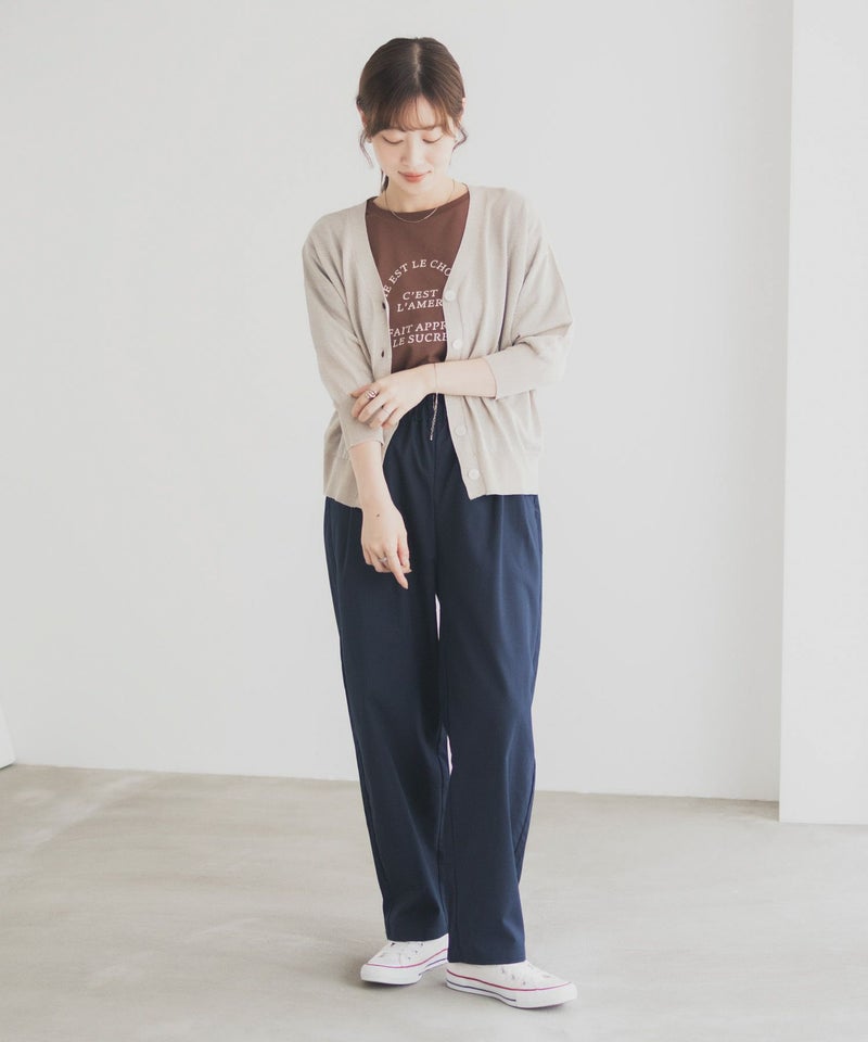 [期間限定knit]Idnes ラメVネックカーディガン レディース商品画像-15