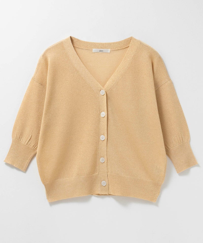 [期間限定knit]Idnes ラメVネックカーディガン レディース商品画像-21