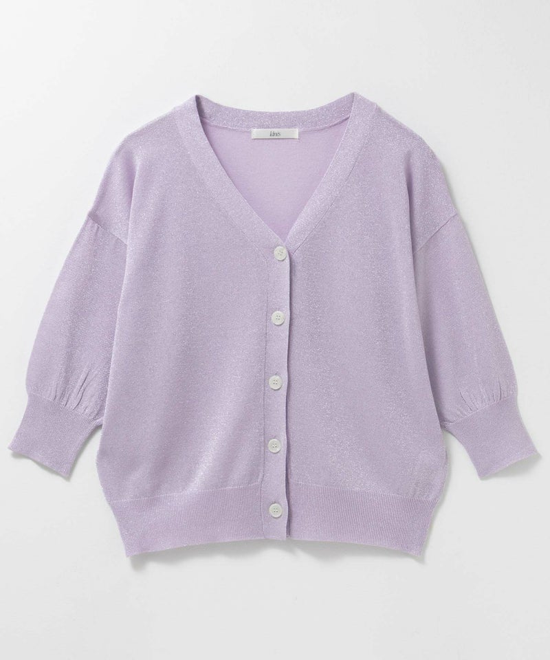 [期間限定knit]Idnes ラメVネックカーディガン レディース商品画像-25