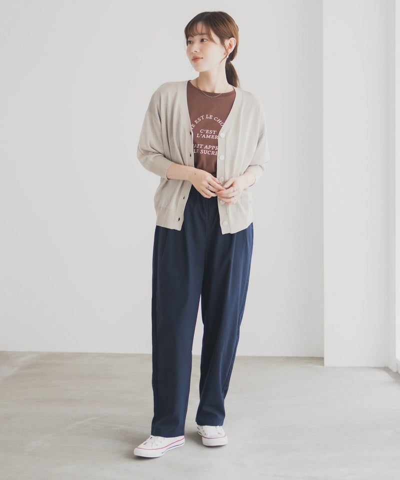 [期間限定knit]Idnes ラメVネックカーディガン レディース商品画像-29