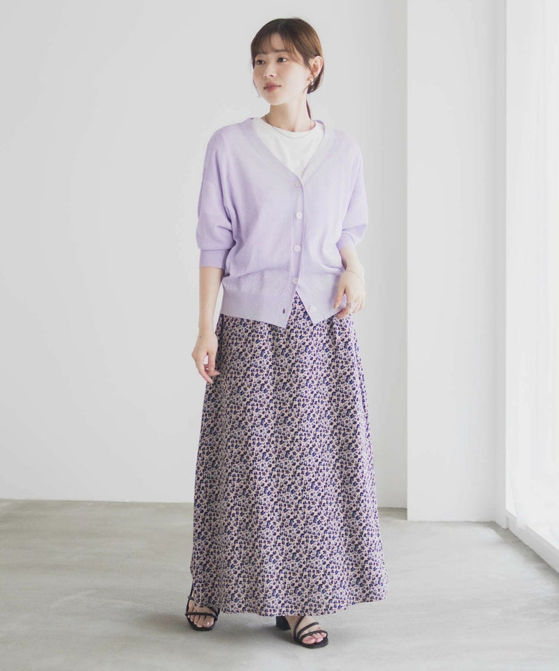 [期間限定knit]Idnes ラメVネックカーディガン レディース商品画像-30