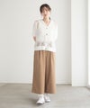 [期間限定knit]Idnes フラワーチュールハーフスリーブカーディガン レディース商品サムネイル-12