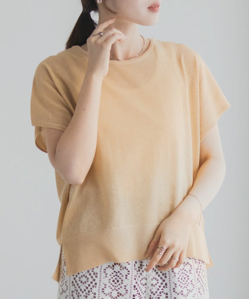 [期間限定knit]Idnes ラメフレンチプルオーバー レディース商品画像-1