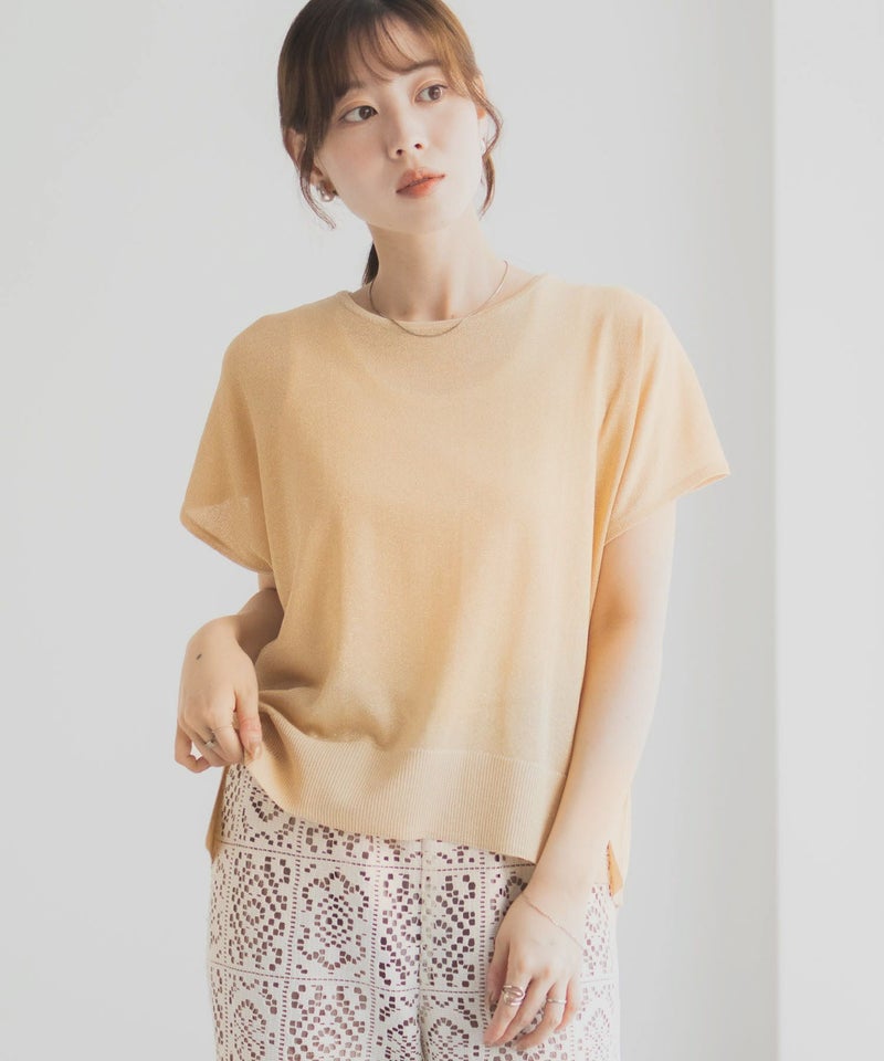 [期間限定knit]Idnes ラメフレンチプルオーバー レディース商品画像-7