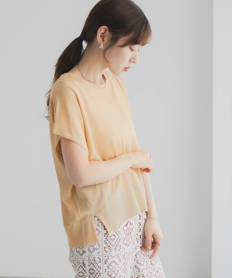 [期間限定knit]Idnes ラメフレンチプルオーバー レディース商品画像-8