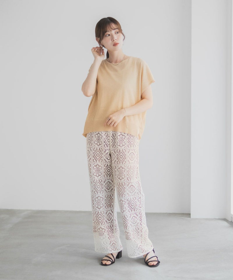 [期間限定knit]Idnes ラメフレンチプルオーバー レディース商品画像-10