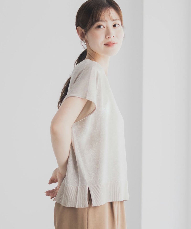 [期間限定knit]Idnes ラメフレンチプルオーバー レディース商品画像-13