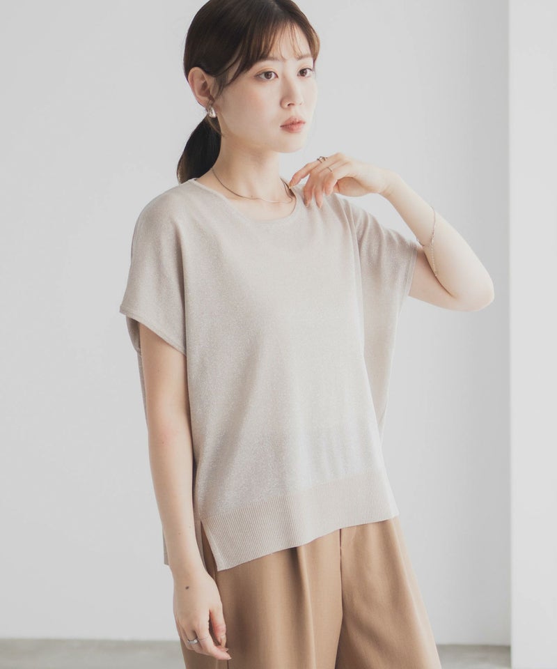 [期間限定knit]Idnes ラメフレンチプルオーバー レディース商品画像-14