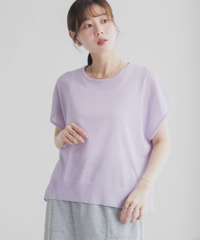 [期間限定knit]Idnes ラメフレンチプルオーバー レディース商品画像-16