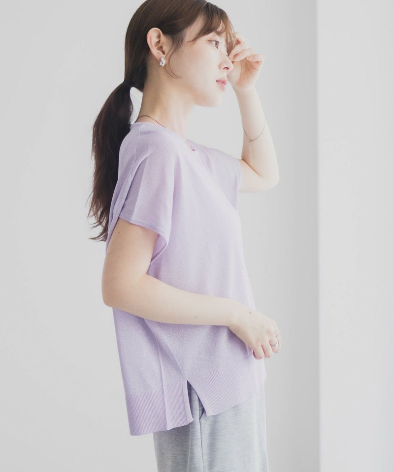 [期間限定knit]Idnes ラメフレンチプルオーバー レディース商品画像-17