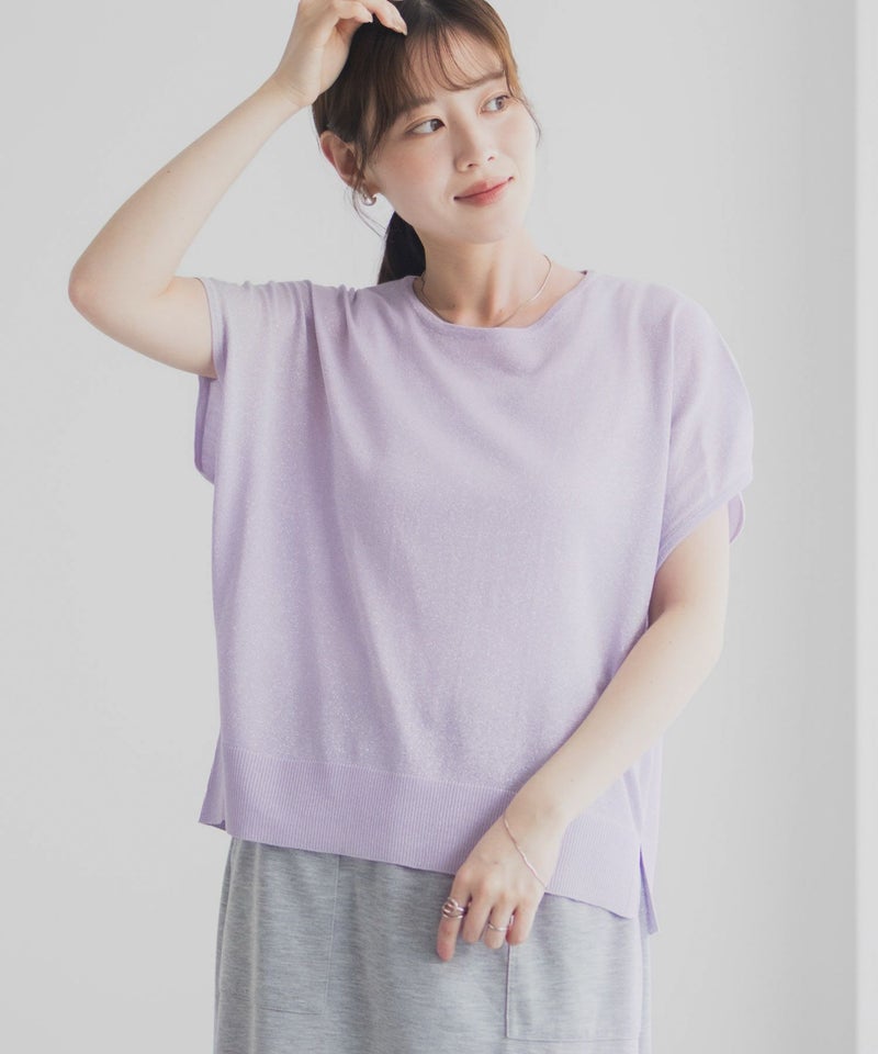 [期間限定knit]Idnes ラメフレンチプルオーバー レディース商品画像-18