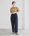 Idnes リネンライクドロストテーパードパンツ レディース商品サムネイル-16